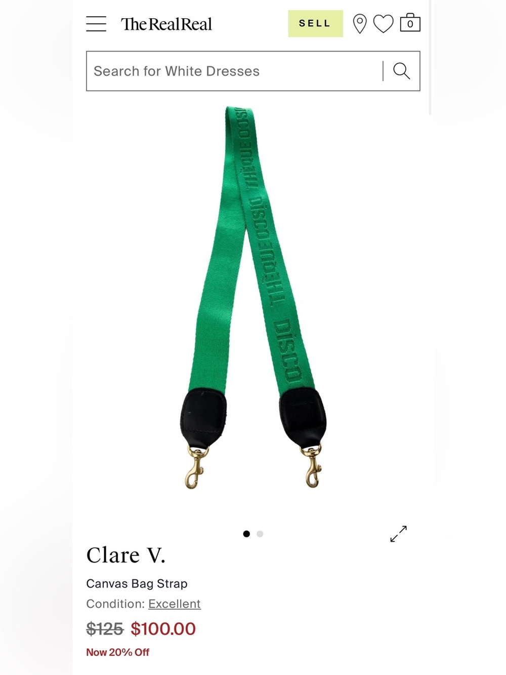 Clare V Adjustable Crossbody Strap SOLD OUT Discotheque / Green EUC